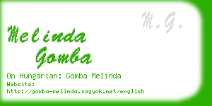 melinda gomba business card